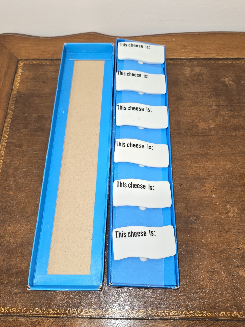 Vintage "This cheese is:" Cheese Markers & Labels Set with Box